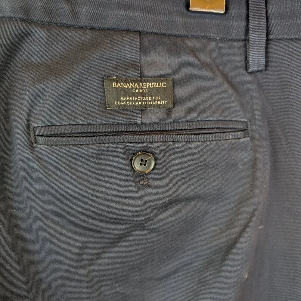 Banana Republic Navy Tailored Performace Fit Dress Pants, Sz 32 x 30